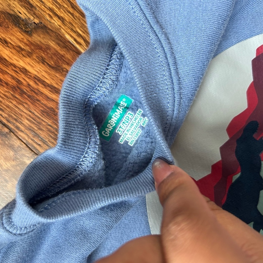 Garanimals Blue Dinosaur Graphic Sweatshirt 3T - Picture 3 of 3